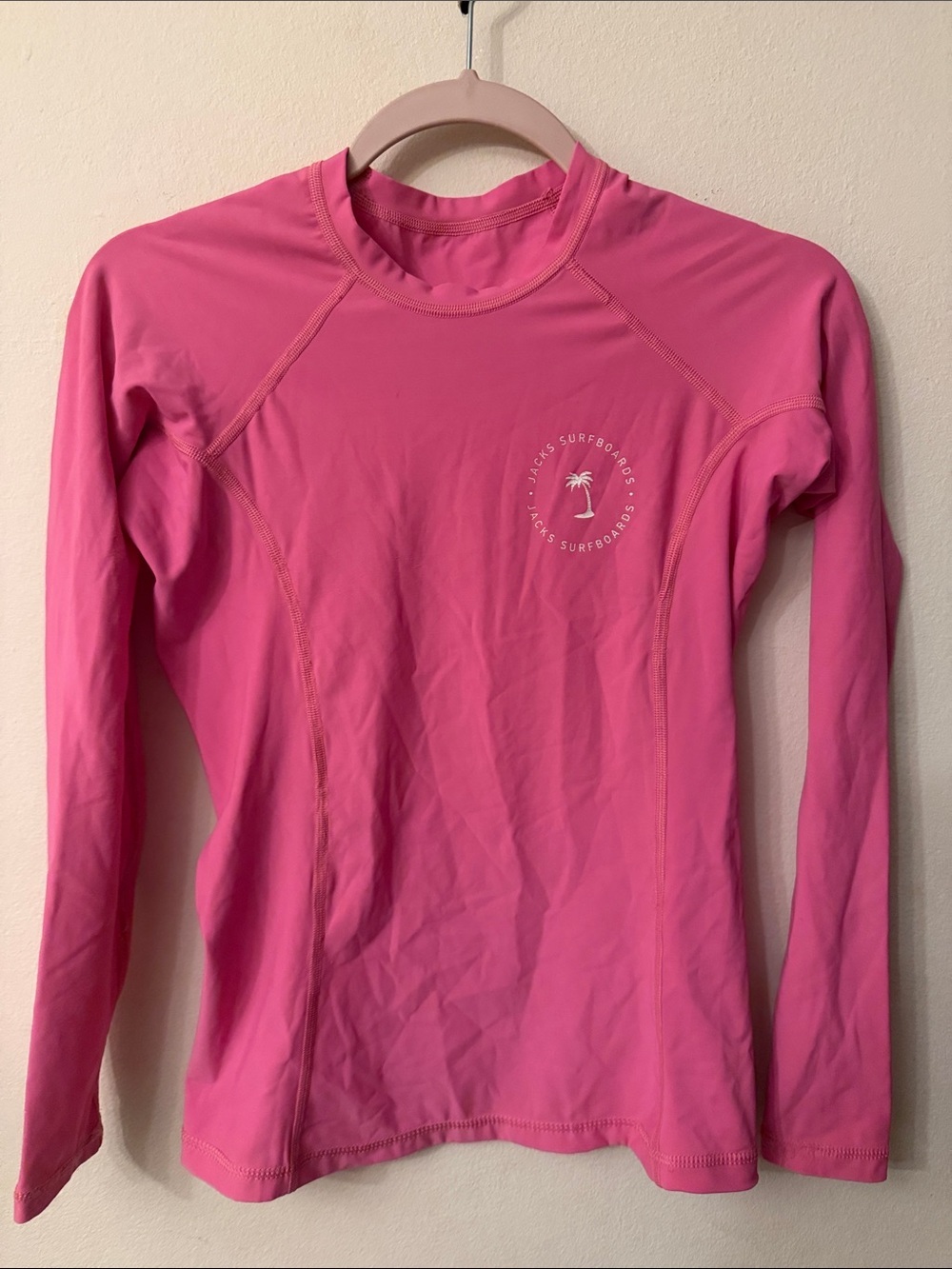 Jack's Surfboards Hot Pink Long-Sleeve Swim Coverup Top 99